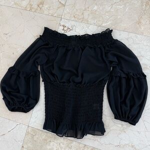 Max Studio Black Off-Shoulder Blouse / size S